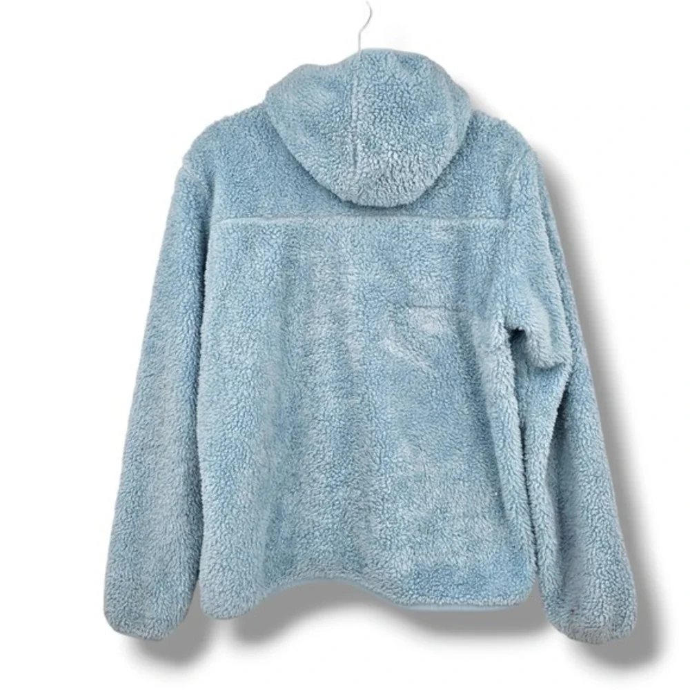 Eddie Bauer Kids‎ Blue Fleece Hooded Jacket Full Zip Up Soft Cozy XL